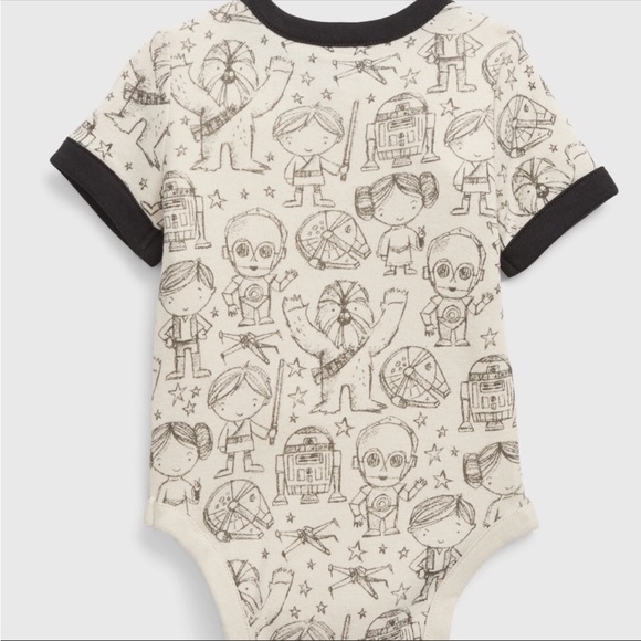 Baby Gap Star Wars Onesie 3-pc SET 18-24M Chewbacca Princess Leia Luke NWT!! - Picture 2 of 3
